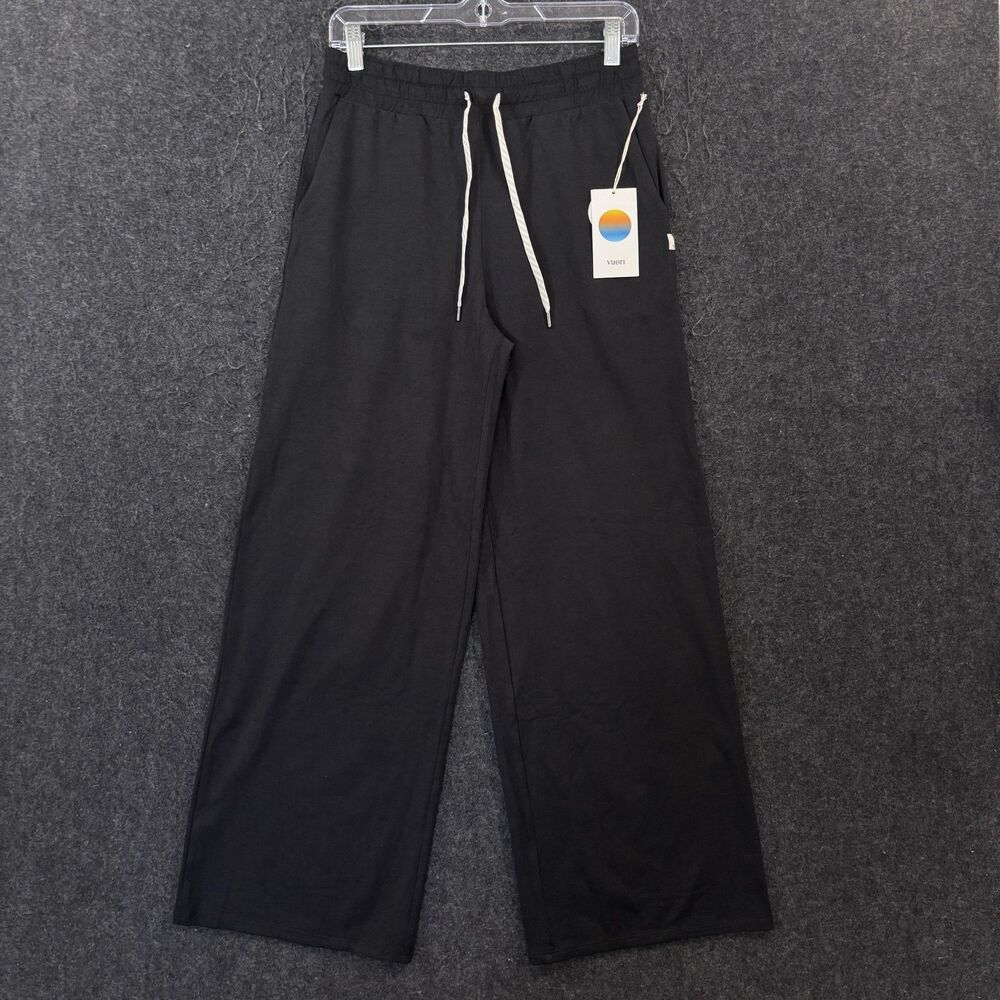 Vuori Halo Essential Wideleg Pants Women's Small Black Heather Lounge Sweatpants